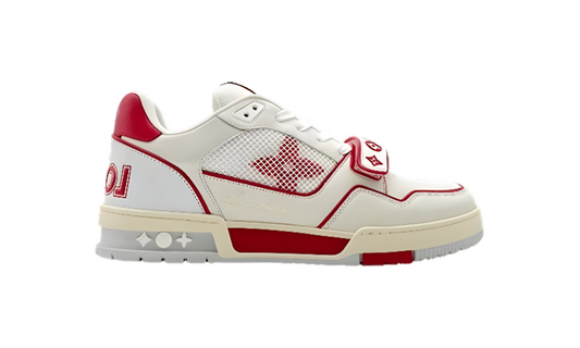 Louis Vuitton Trainer Low White Red Mesh