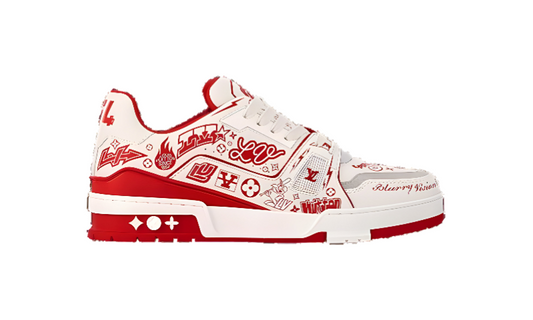 Louis Vuitton Trainer Red Graffiti