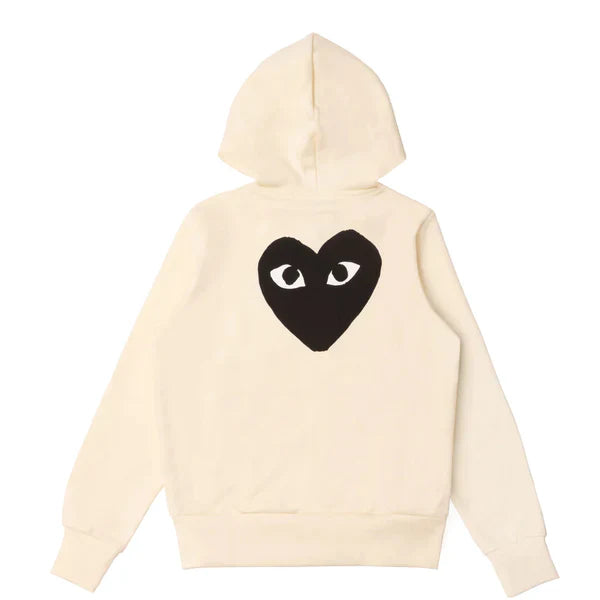 Sweat zippé à Capuche Comme Des Garçons® Coeur Noir.