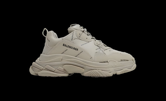 Balenciaga® Triple S Allover Logo Beige