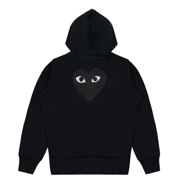 Sweat zippé à Capuche Comme Des Garçons® Coeur Noir.